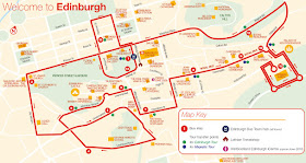 Map Edinburgh CitySightSeing Tour