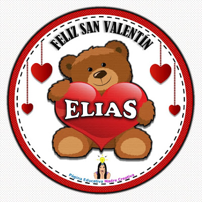 Carteles con nombres por el Día de San Valentín - Nombre Elías