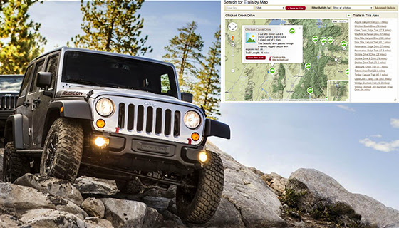 Online resources for finding Jeep trails