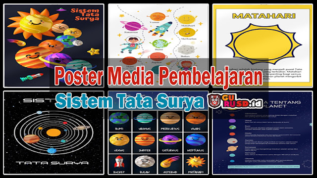 Poster Media Pembelajaran Sistem Tata Surya Sebagai Hiasan Dinding Kelas