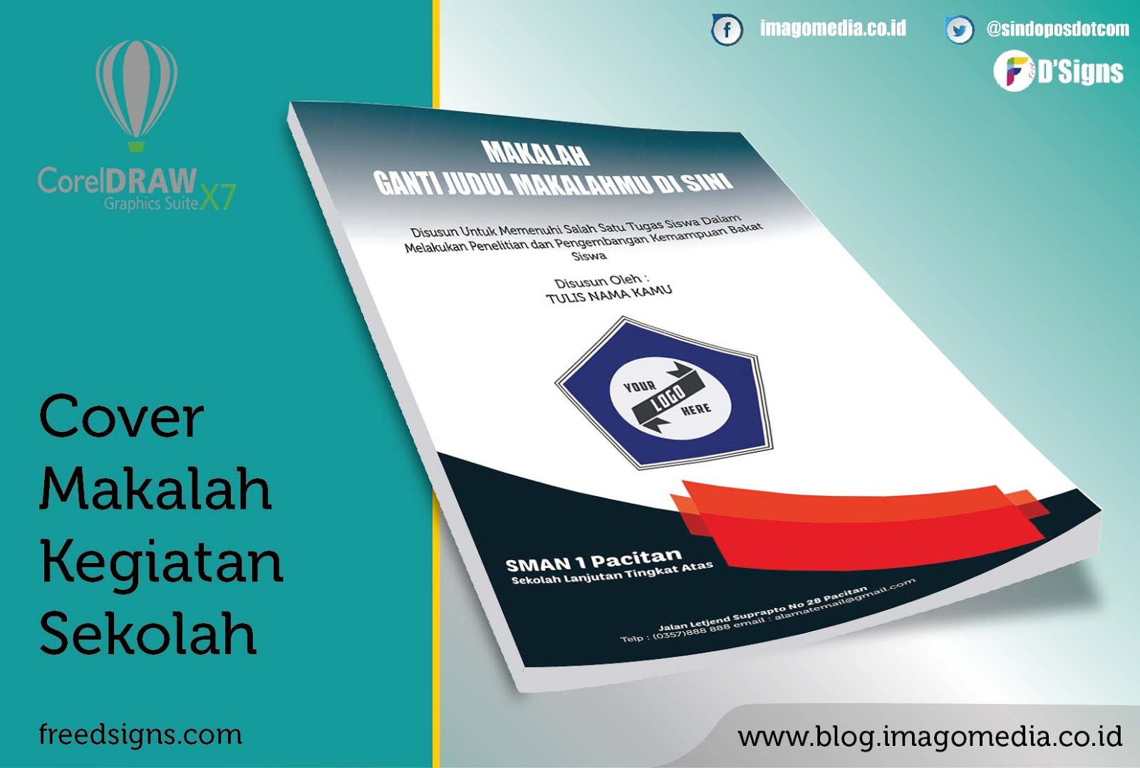 Contoh Cover Makalah Kegiatan Tingkat Sekolah  Imago Media