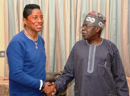 Michael Jackson's Older Brother Storms Lagos, Seen With Bola Tinubu in Ikoyi (Photos)