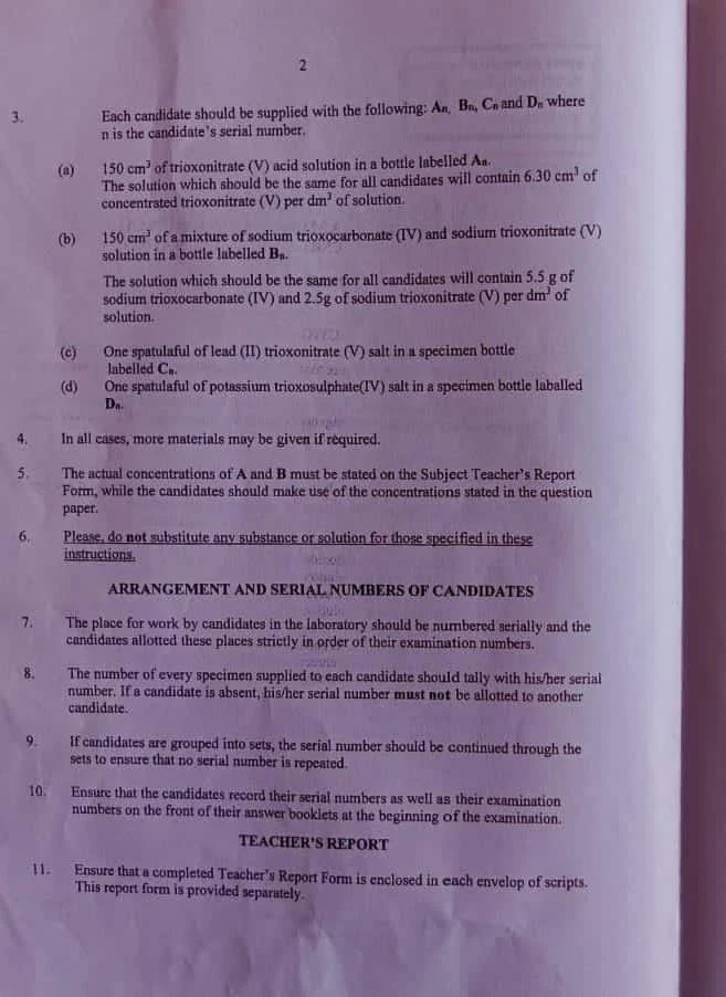 2025 NECO Practical Specimens | Bio, Chem, Phy & Agric