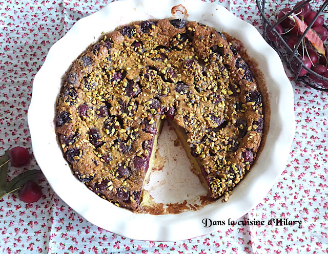 Clafoutis aux cerises et à la pistache