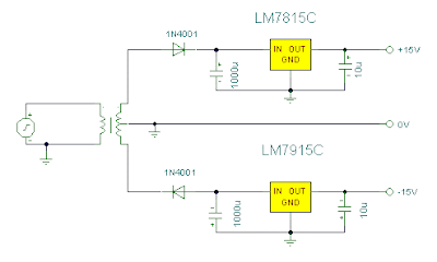 Dual Regulated Power Supply Circuit Diagram