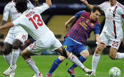 AC Milan vs Barcelona 0-0 Highlights Video 1st Leg Champions League 2012 March