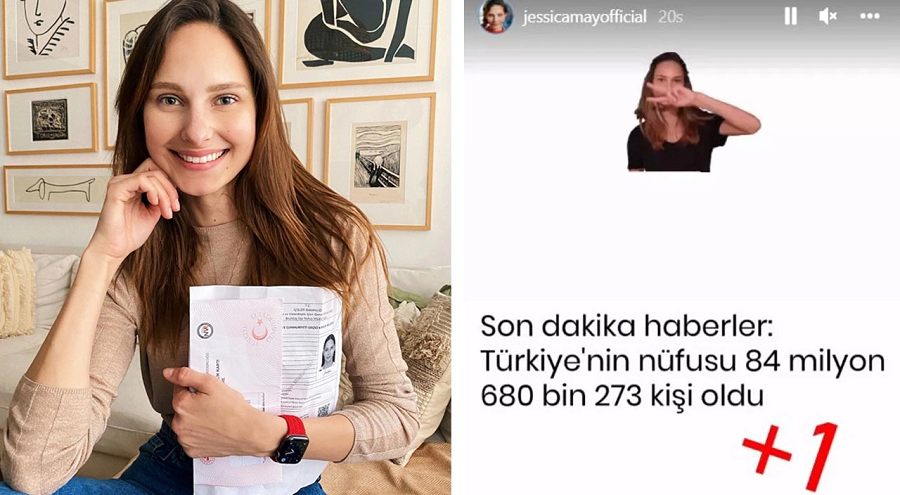 Ünlü oyuncu Jessica May Türk vatandaşı oldu: Yeni kimliğiyle poz verdi