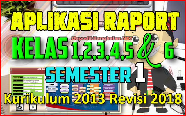 Aplikasi Rapor SD Semester 1 Kurikulum 2013 Revisi 2018