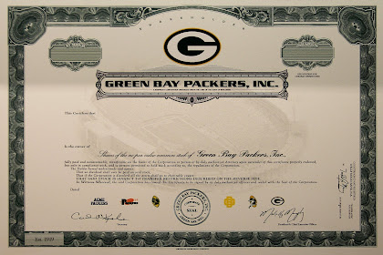 green bay packers stock price