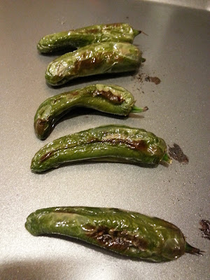 roasting hot peppers in the broiler