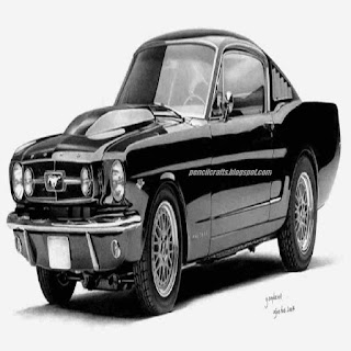 Mustang Car Drawing Sketch