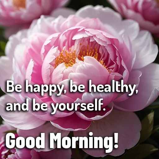 Be happy, be healthy, and be yourself. Good Morning.