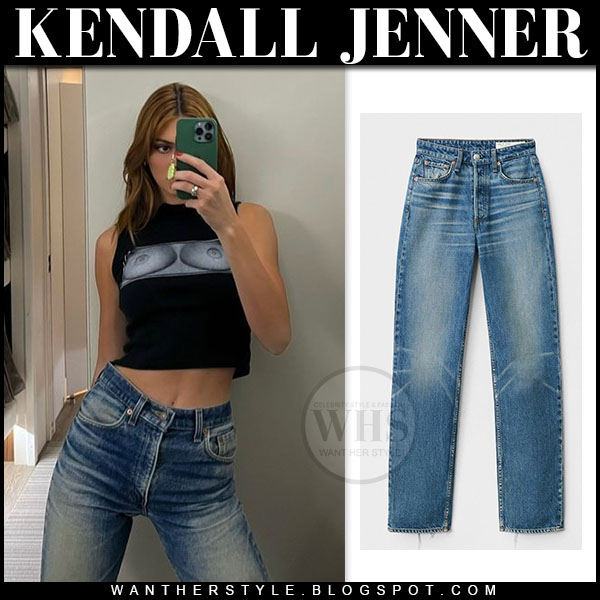 Kendall Jenner Black Crop Top Street Style 2022