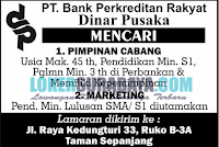 Loker Surabaya di PT. Bank Perkreditan Rakyat Dinar Pusaka November 2019