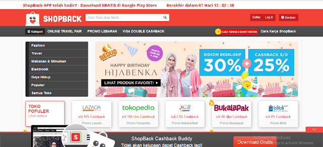 HEMAT DENGAN VOUCHER DAN CASHBACK DARI SHOPBACK