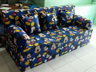 Sofabed inoac motif Mickey mouse biru inoactasik