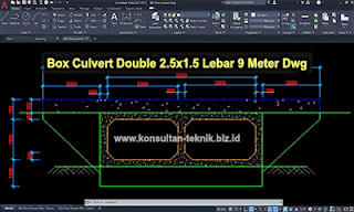 Gambar-Double-Box-Culvert-2,5x1,5-Dwg-Autocad