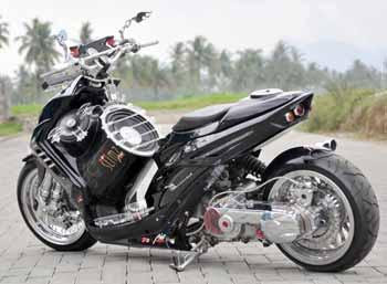  Modif Mio Sporty Lowrider Modifikasi Motor Kawasaki 