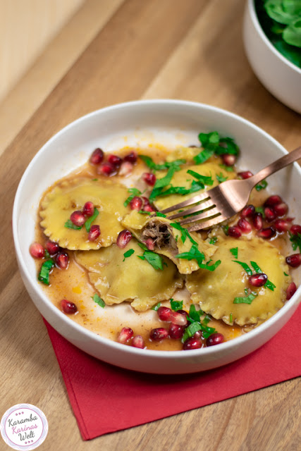 Ravioli mit Gans und Maronen Rezept