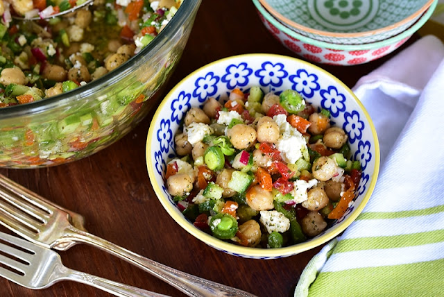 Chickpea and Feta Salad bowl