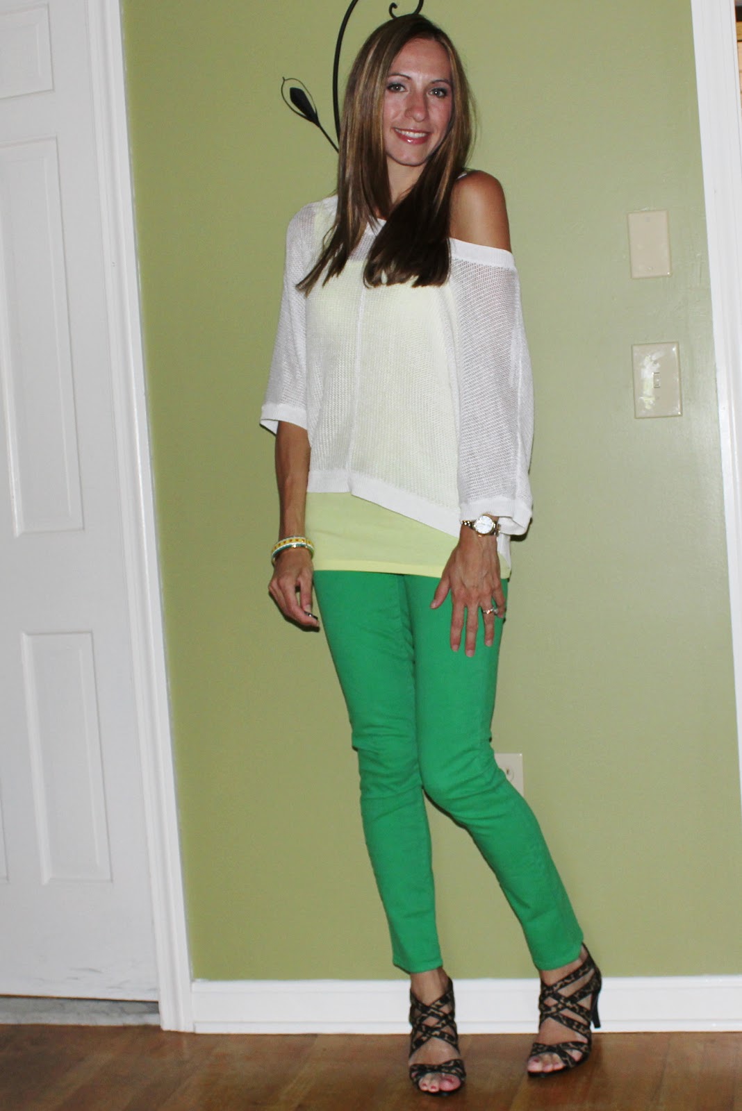 Casual Chic Mom: Green with envy: JCrew Green Skinny Jeans  LOFT ...