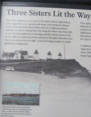Cape Cod 3 sisters sign with 1st part sign Nauset