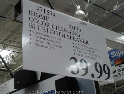 Deal for teh iHome iBT70 Color Changing Speaker at Costco