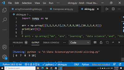 multi-dimensional array slicing