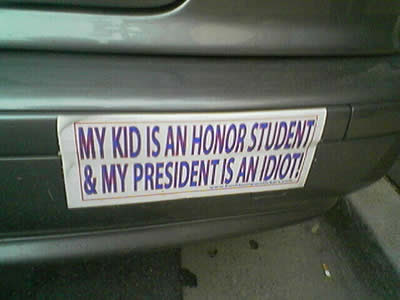 Bumper Funny Sticker on Bumper Sticker