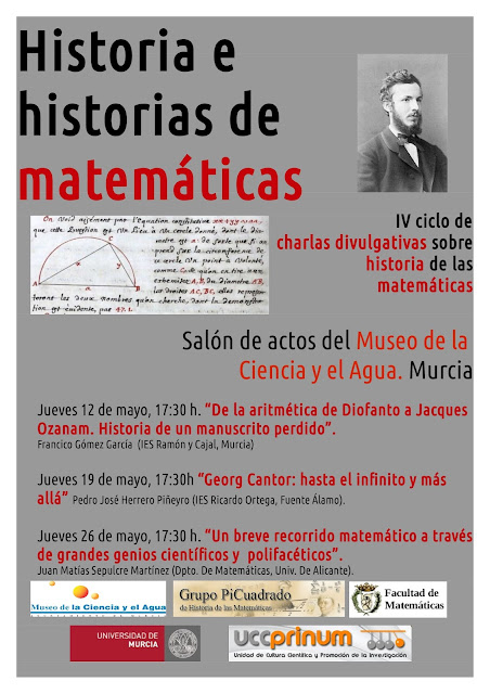 IV ciclo de charlas divulgativas sobre historia de las matemáticas.