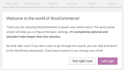 woocommerce setup wizard