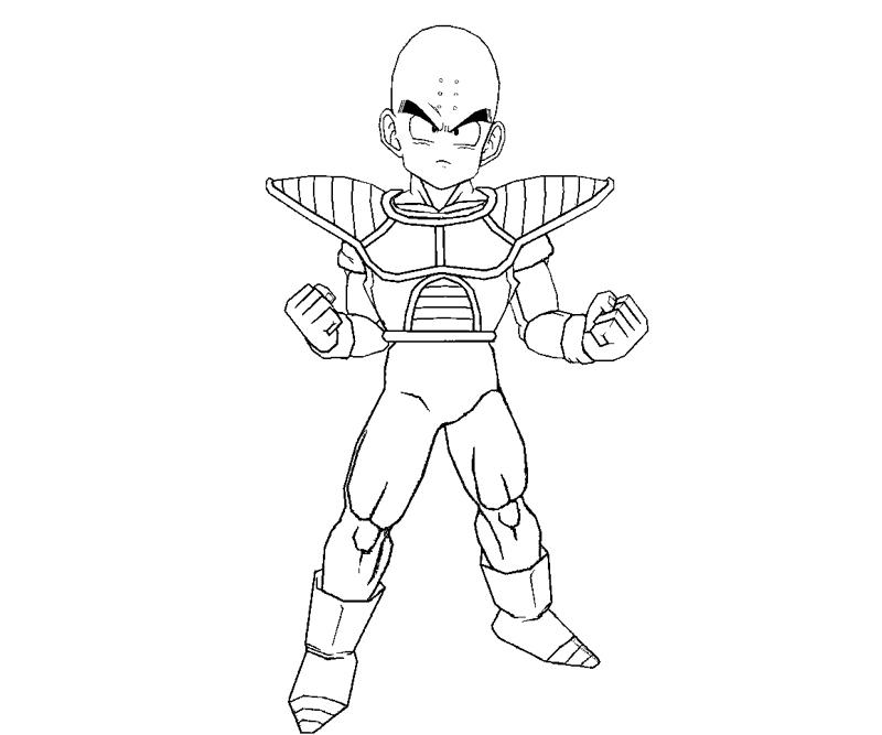 Printable Krillin 9 Coloring Page