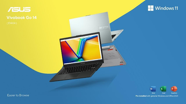 Spesifikasi Laptop Asus Vivobook Go 14, Desain Ringan dan Tangguh