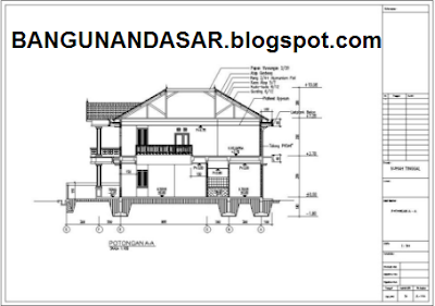 Pengertian Gambar Potongan || BANGUNANDASAR