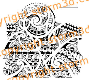 polynesian tribal flash halfsleeve tattoos for sale