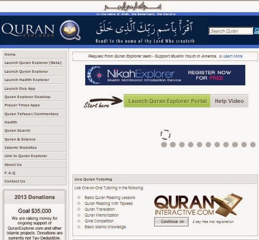 http://www.quranexplorer.com/Quran/Default.aspx