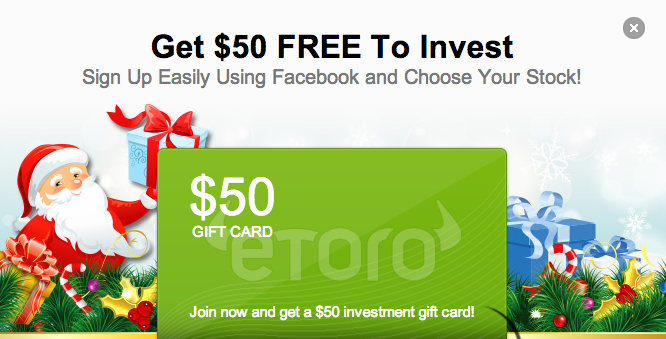 Get at least $50 for registering with Etoro