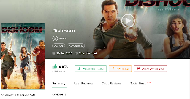 Dishoom (2016) Bollywood Movie Download free in HD 720p avi mp4 3gp hq