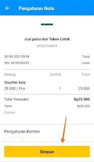 Membuat nota BukuWarung