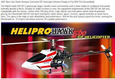 Black Hawk 500 GP Gas RC Helicopter Images