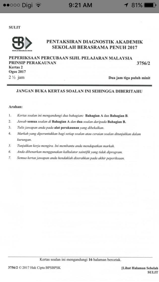 Soalan Percubaan SBP Prinsip Akaun 2017