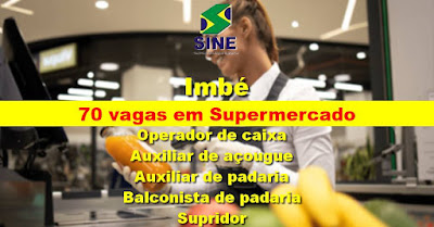 70 vagas em diversos setores de supermercado em Imbé