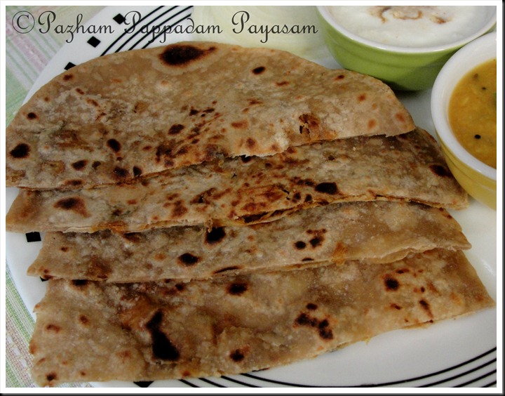 Chicken stuffed chapathi