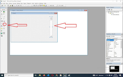 component VScrollBar toolbox in vb6