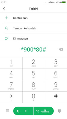 dial *900*80#