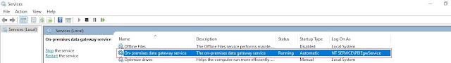 on premises data gateway service