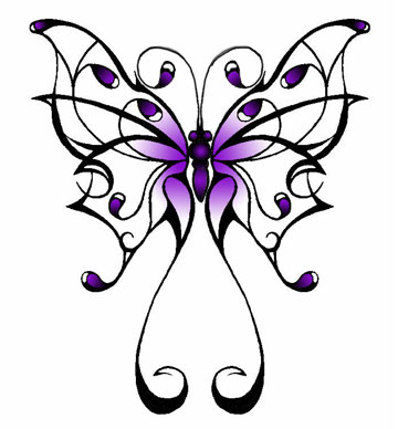 tattoos de corazones. tattoo de borboletas.