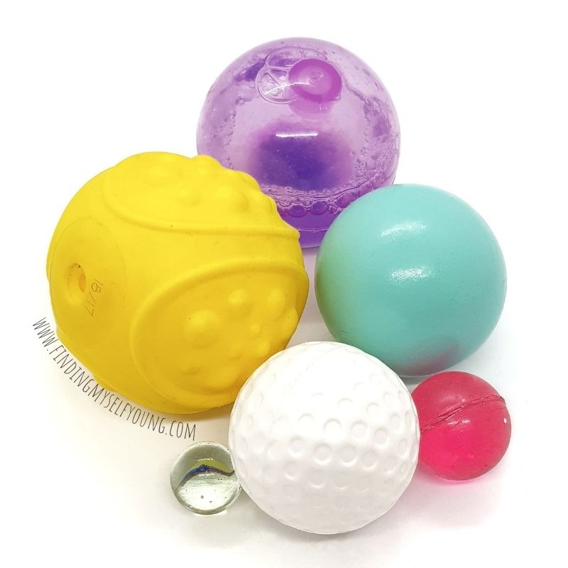 different sized sensory balls