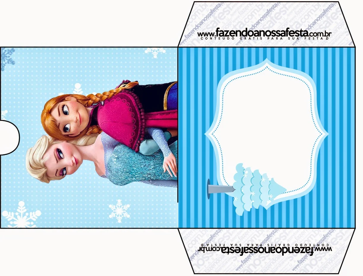 Frozen Christmas in Blue Free Printable CD Case.