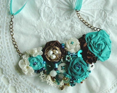  one in turquoise and creamy ivory and gold and teal and chocolate brown 